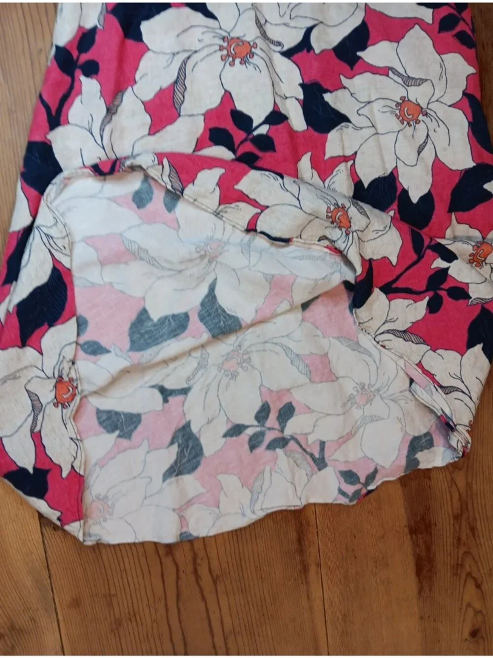 Ann Taylor Petite Womens 6P Floral Shift Dress Sleeveless Linen Blend Summer - Picture 4 of 7